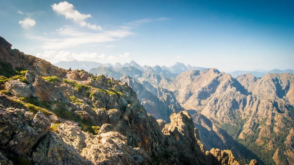 Geweldig uitzicht op de GR20 route in Corsica