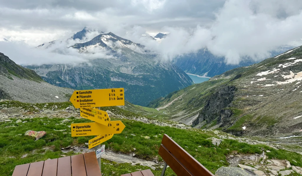 Uitzicht vanaf het Friesenberghaus